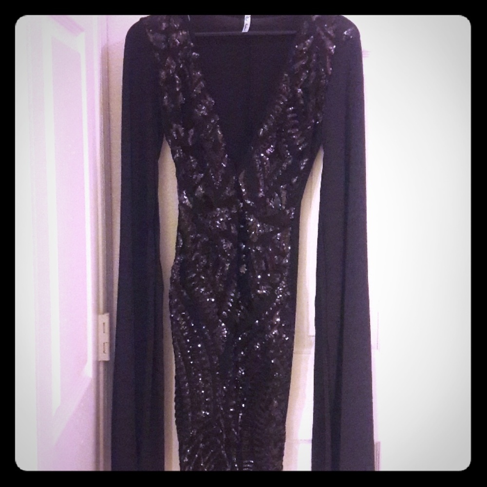 Black cocktail dress